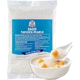 52USA Sago Pearls, Small Tapioca Pearls 1.1 lbs (500g), White Sago | Suit for Desserts, Bubble Milk Tea, Ice Cream and Summer Beverages, All Natural, Vegan, Non-GMO, Gluten-Free