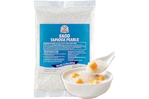 52USA Sago Pearls, Small Tapioca Pearls 1.1 lbs (500g), White Sago for Desserts and Bubble Milk Tea, All Natural, Vegan, Non-GMO, Gluten-Free