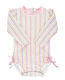 RuffleButts® Baby/Toddler Girls Rainbow Stripe One