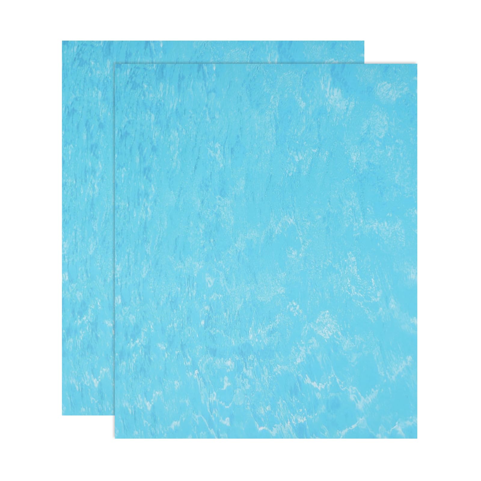 sourcing map 2 Pcs Ripple Water Sticker, Self Adhesive Artificial Water Wave Effect Stickers 11.69"x8.27" Dollhouse Wallpaper Sheets for DIY Dollhouse, Miniature Landscapes, Water Blue