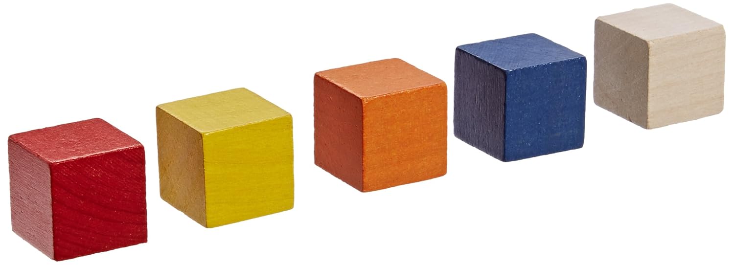 wooden counting cubes