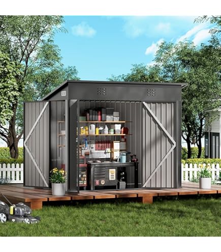 Amazon.com : 6FT x 4FT Apex Roof Garden Shed, Outdoor Storage