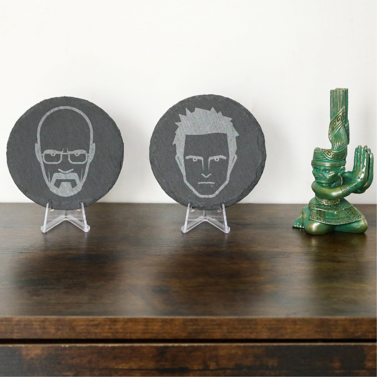 HillSpring 10 Pack 2.2 Inch Clear Small Easel Stand, Acrylic Tabletop Mini Stand, Display Holder for Sports Cards, Challenge Coin, Graded Cards, Name Card, Photo, Sign, Medal, Crystals, Plates