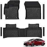 LUMWAY Floor Mats for 2020-2025 2026 Toyota Corolla Sedan (Not Fit for Hatchback and Cross), TPE All Weather Durable Floor Liners Door Sill Guards for Toyota Corolla Accessories