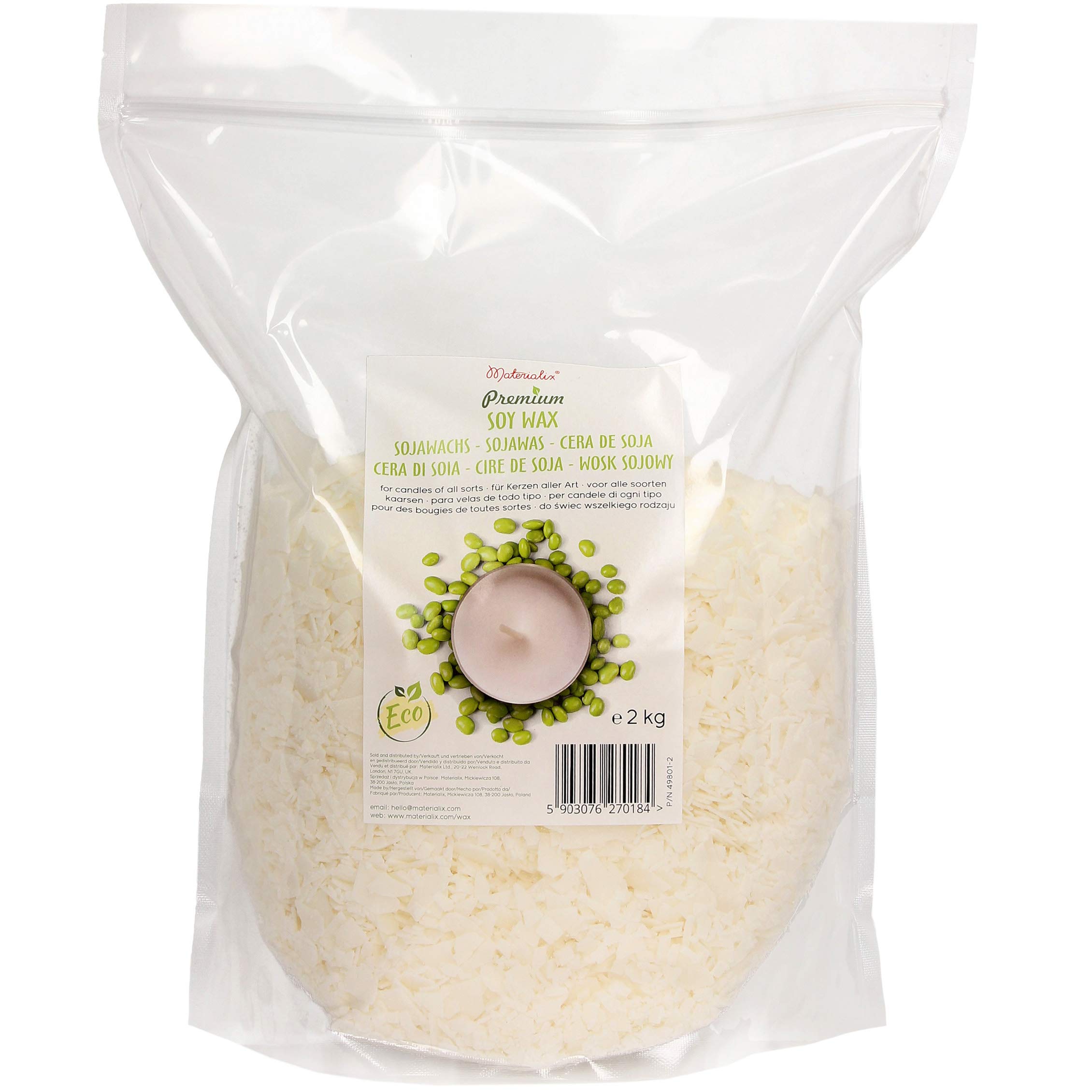 Premium Soy Wax Flakes for Candle Making - Various Sizes - 2kg