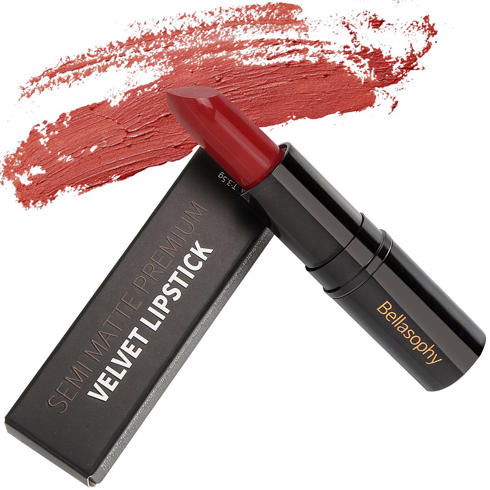 Bellasophy Long Lasting Smooth Semi Matte Lipstick Velvet Perfect Moisturizing Lipstick-Ruby
