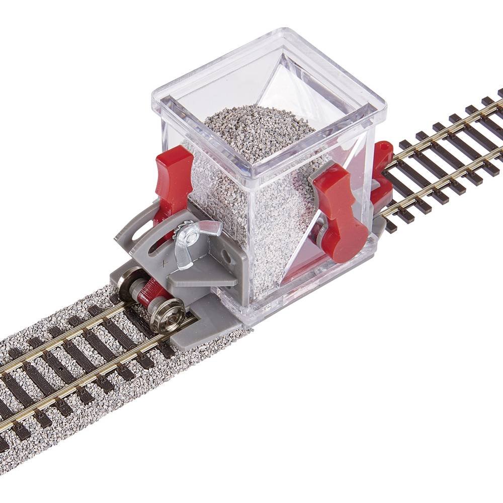 Proses PBS-H0-02 H0 DC Gravel Distributor with Guide Axle, Height Adjustment, Shut-Off Lever and Trailer Option, Track HO 1:87