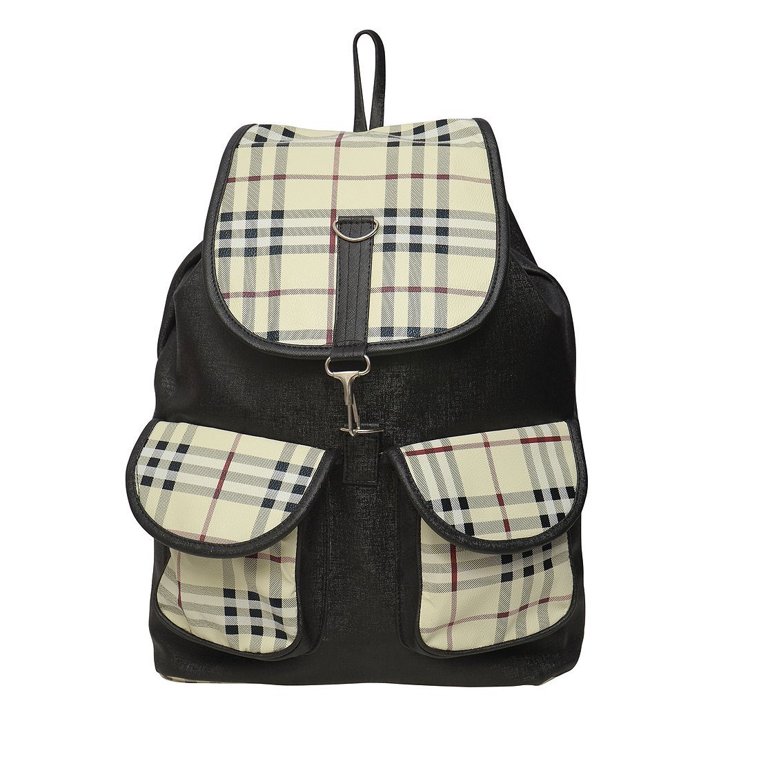 redlicchi women's pu casual multipocket backpacks for college girls with adjustable and comfortable strap, 1 compartments with 3 pocket & thread knot and