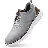SVNKE Men's Mesh Dress Shoes Casual Business Lace Up Oxford Sneakers Lightweight Breathable Walking Shoes Comfortable Thick Sole Tennis Footwear