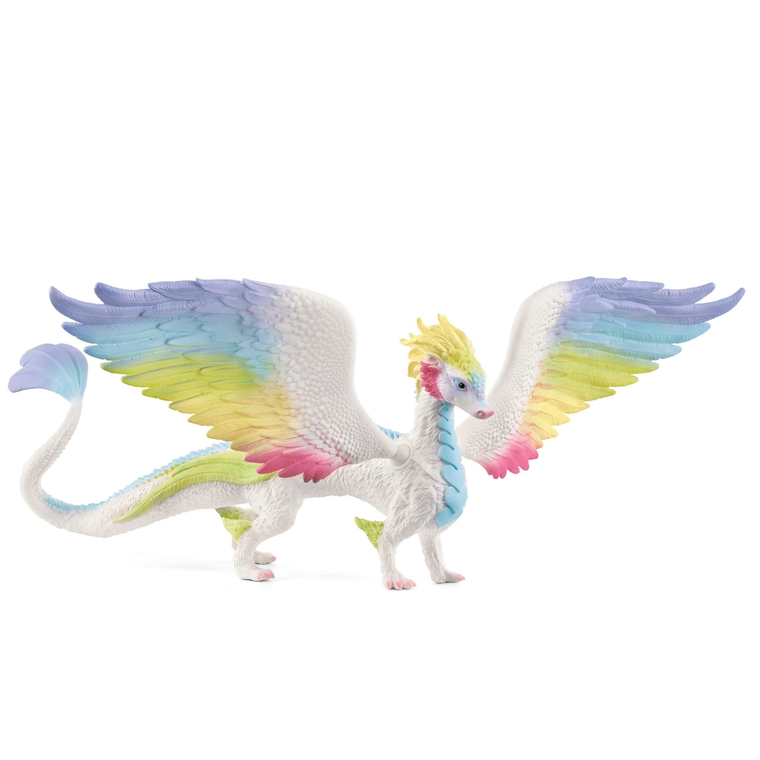 SCHLEICH BAYALA — 70728 Rainbow Dragon with Large, 13" Wingspan and Movable Parts, Colourful Toy Dragon Collectible Figurine, Fantasy Toys for Girls and Boys Ages 5+