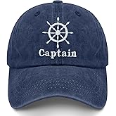 Captain First Mate Crew Hats for Men Women, Boat Lovers Gift, Adjustable Boating Baseball Cap