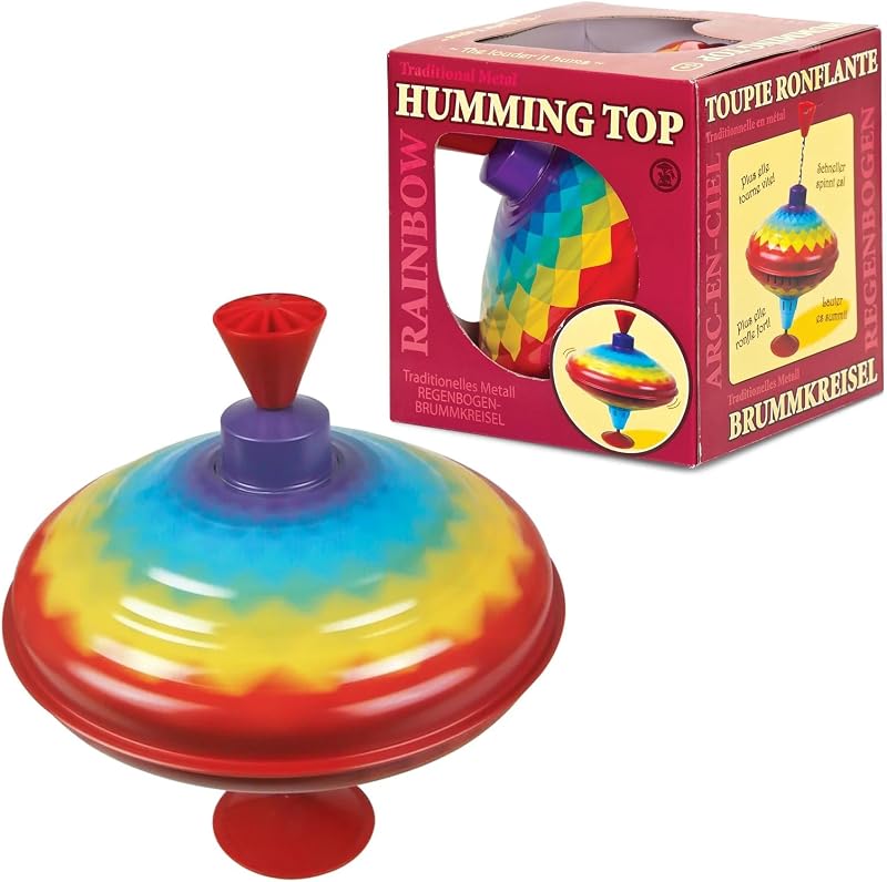 Tobar Rainbow Humming Top Metal Spinner Toy