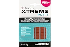 Tombow Xtreme 62133 Mastic de montage amovible intérieur/extérieur 60 pièces