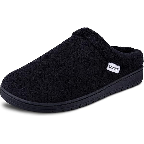 Isotoner Microterry Pillowstep Satin Clog Slipper (Women