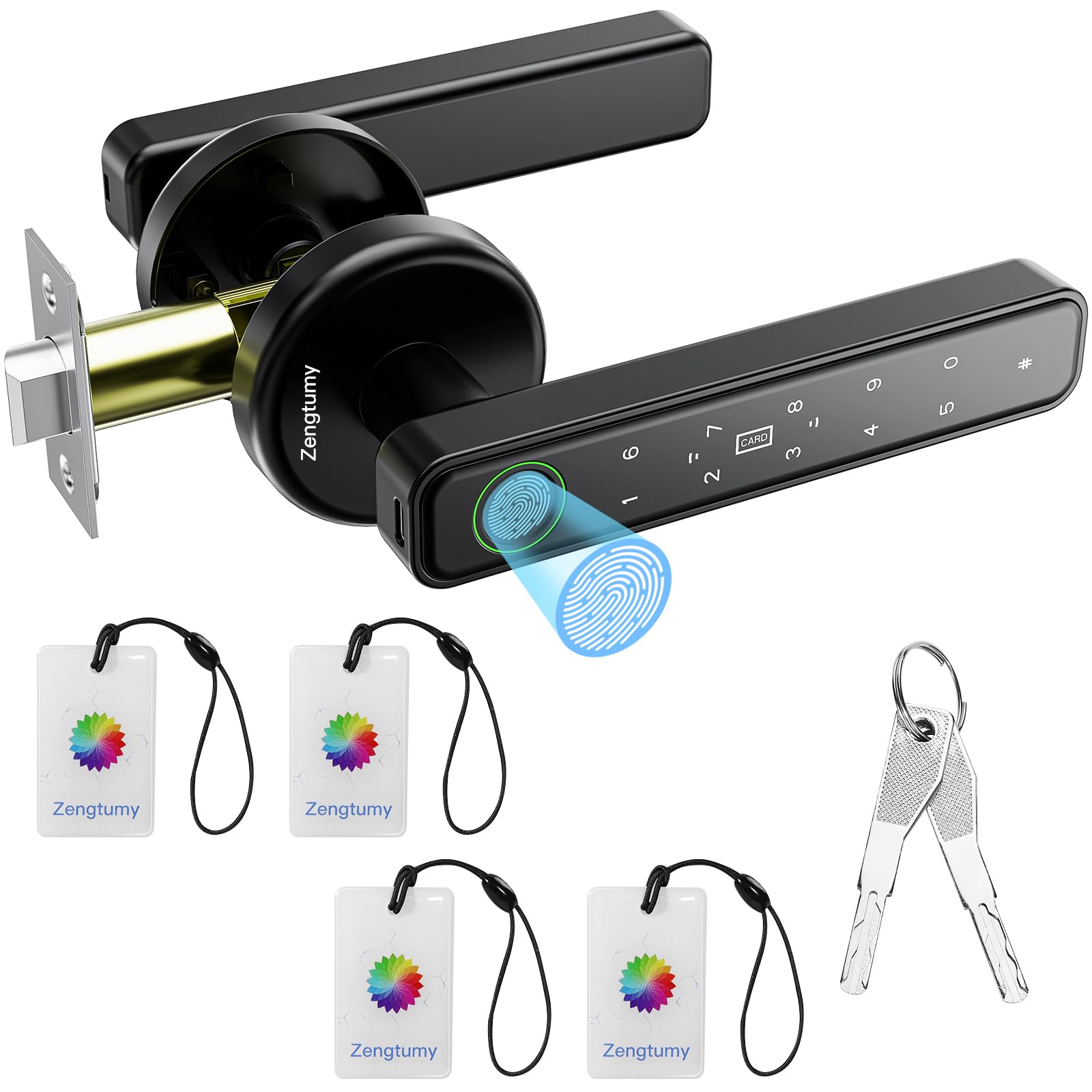 Photo 1 of (please see all images) Zengtumy Fingerprint Door Lock, Door Locks for Bedrooms, Biometric Door Lock