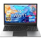 Exilapsire 16" Laptop with Win11, 8GB RAM 256GB SSD, AMD A9(up to 3.2GHz) | Laptop Computer PC, IPS FHD Display,Students &amp; Work Notebook Computer, 9000mAh Battery, Cooling System