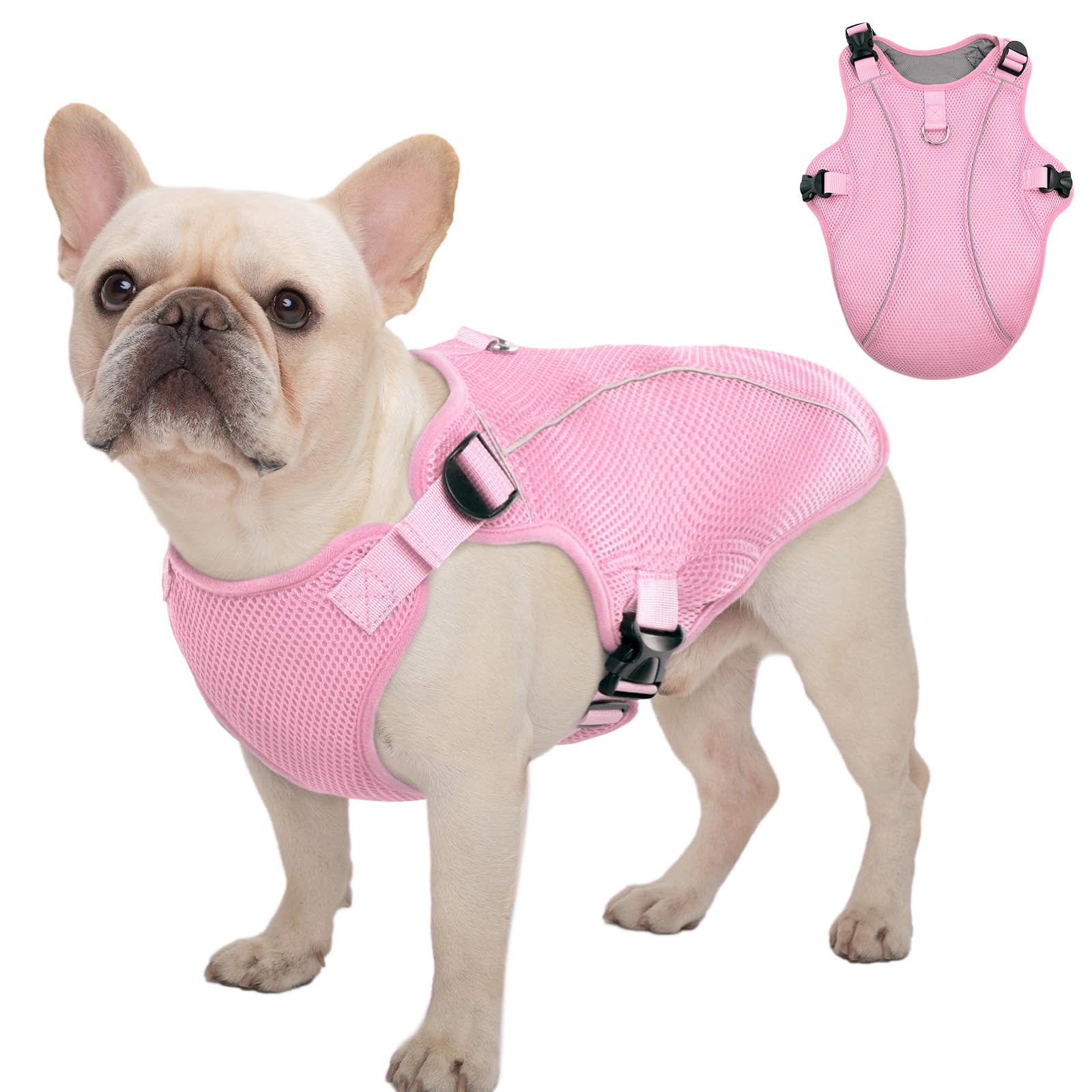 Photo 1 of *medium,small()* Kuoser Dog Cooling Vest, Pet Cooler Coat, Breathable Doggie Cool Jackets for Medium Dogs, Reflective Cooling Harness, Puppy Summer Essentials Pink M