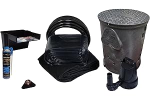 HALF OFF PONDS - Savio Pond Free 1200 Waterfall Kit - 5 ft by 20 ft PVC Liner, 1,200 GPH Manta Series Water Pump - PVCPXSS2