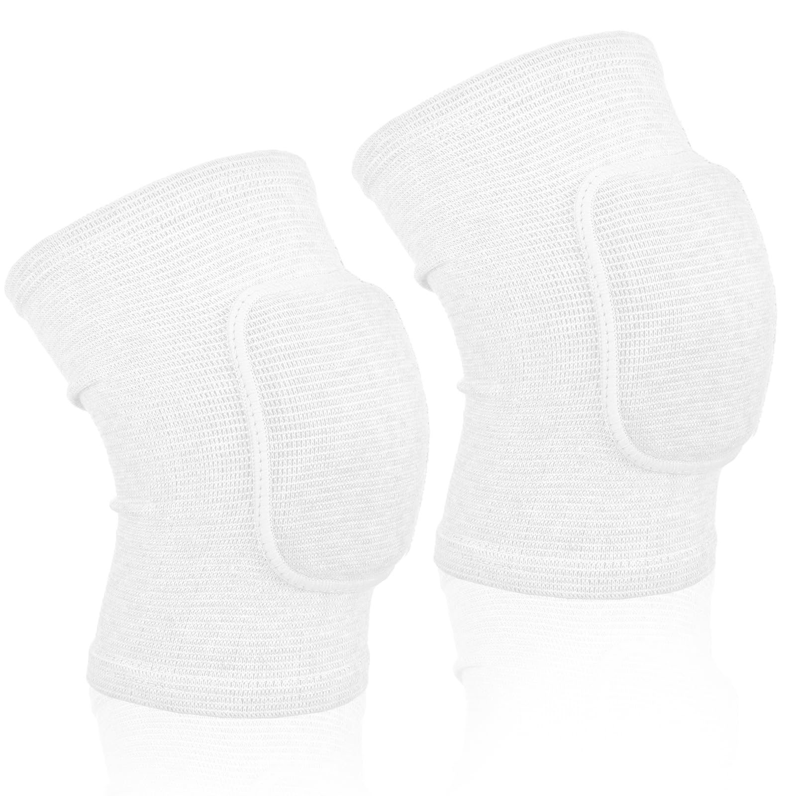Photo 1 of 1 Pair Volleyball Elbow Pads Women, Thick Sponge Support Volleyball Elbow Pads, Breathable Elbows Pad for Basketball, Tennis, Football, Skating (White)