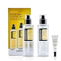 COSRX Glass Skin Starter Set, Advanced Snail 96 Mucin Power Essence (1.69 fl.oz*2) & Retinol 0.1 Cream Mini (0.1 oz), Daily H