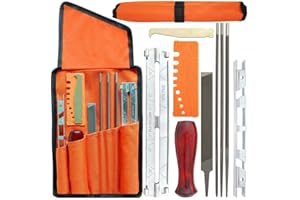 10PCS File Set, Logging Saw, Gasoline Chainsaw, Chain Saw, Chainsaw, Chain Grinding Accessories, Alloy Cloth Bag Set