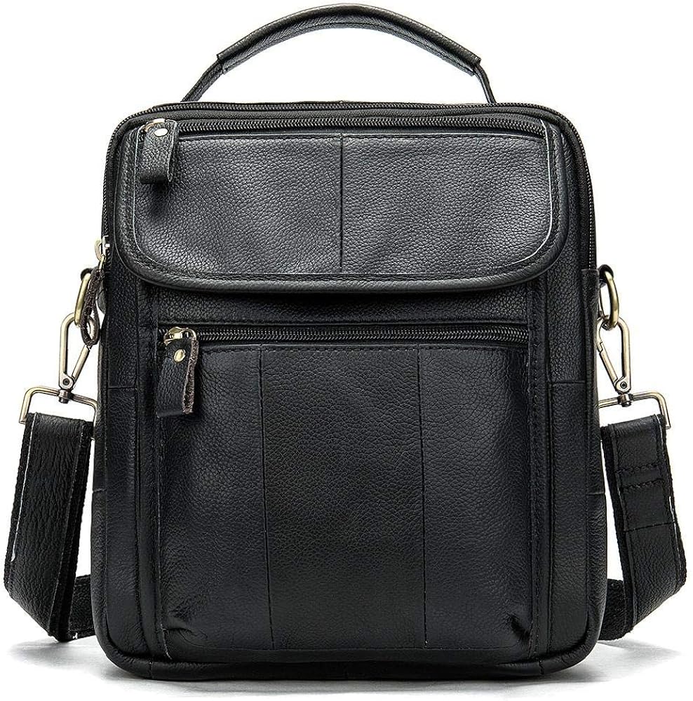Men's handbags vertical first layer leather messenger bag retro