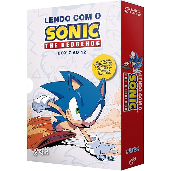 BOX: LENDO COM O SONIC – THE HEDGEHOG (vol. 1 ao 6): • Acompanha
