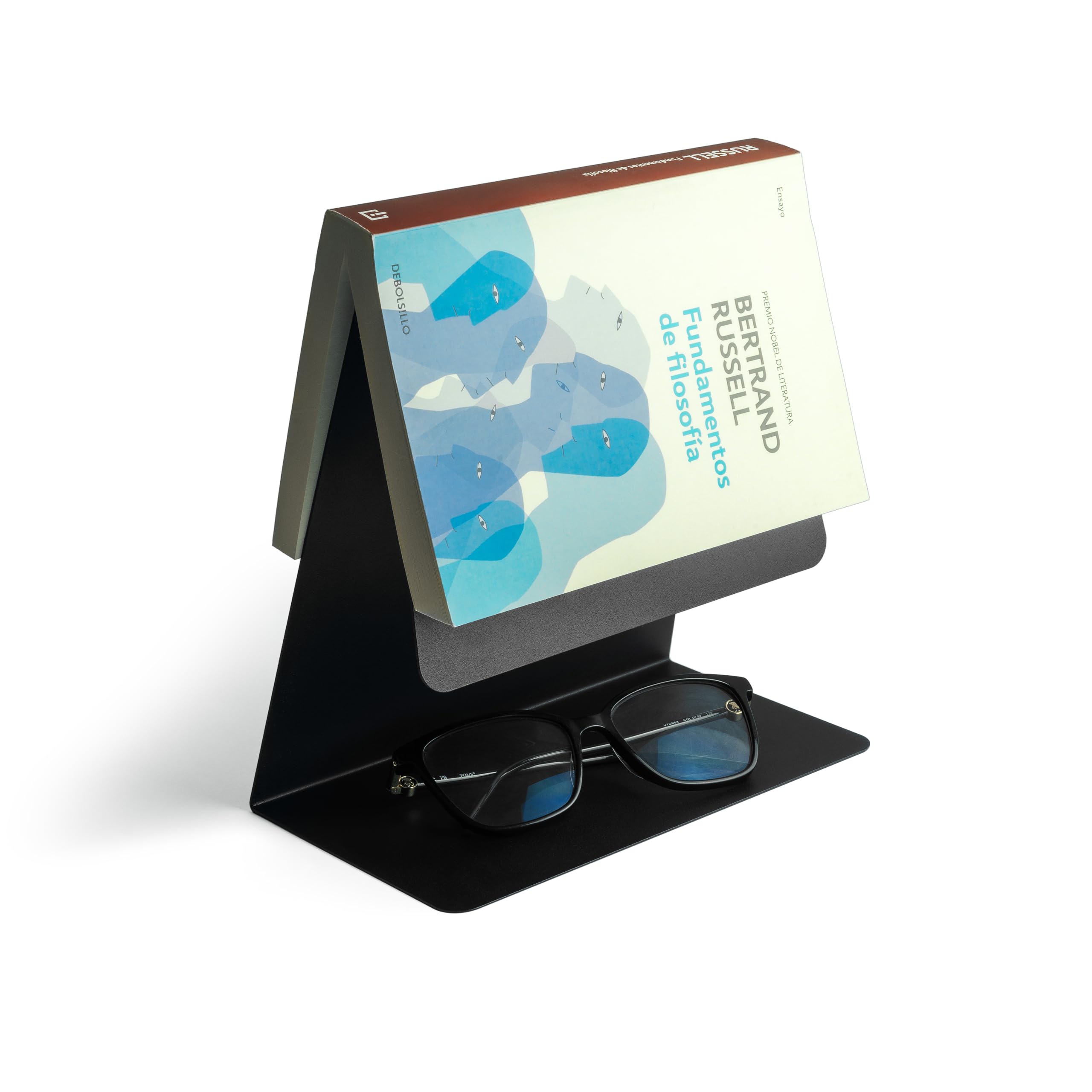 Book Stand, Desk Organizer, Book Holder, Reading Journal, Bookmarks, Bedside Table, Book Holder, Book Rack, Pocket Storage, Book Stand, Book Stand(Black)