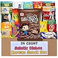 Asiatic Dishes Authentic Korean Snack Box - 24 Count Variety Pack with Cookies, Crackers, Coffee Mix & Candy - Premium Gift Care Package for Adults, Kids & College Students