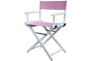 Casual Home 200-01/021-22 Director Chair 18" - Classic Height WhiteFrame/Pink Canvas