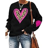 Ithalt Valentines Day Shirts Women Valentine Crewneck Sweatshirts Love Heart Sweatshirt Valentine's Long Sleeve Tops