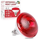 LUCKY HERP Infrared Heat Lamp for Chickens - 250 Watts Red Heat Lamp Bulb 1 Pack, Heat Light Bulb for Brooder Coop, Food Serv