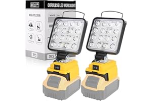 Work Light for Dewalt Battery, 20V Flashlight for Dewalt 20V Light, FOSFIS 48W 4800LM Portable LED Work Light with USB and Ty