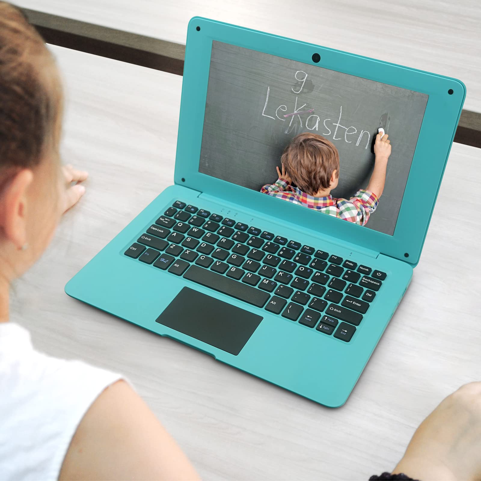 EVRAIN 10.1inch Android Netbook, Portable Laptop with A133P CPU, 2GB RAM 64GB ROM 800x1280 IPS Screen (Blue)