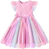 Vogseek Toddler Girls Tulle Dress Ruffle Sleeveless Summer Baby Girl Fashion Tutu Dresses 2-6Y