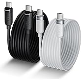 toocki USB C Cable [2Pack,10ft] 60W Fast Charging Type C Silicone Cord Compatible with iPhone 17 16 15 Pro Plus Pro Max Air, iPad Pro, Samsung Galaxy S24 S23, Switch, MacBook Air, Pixel