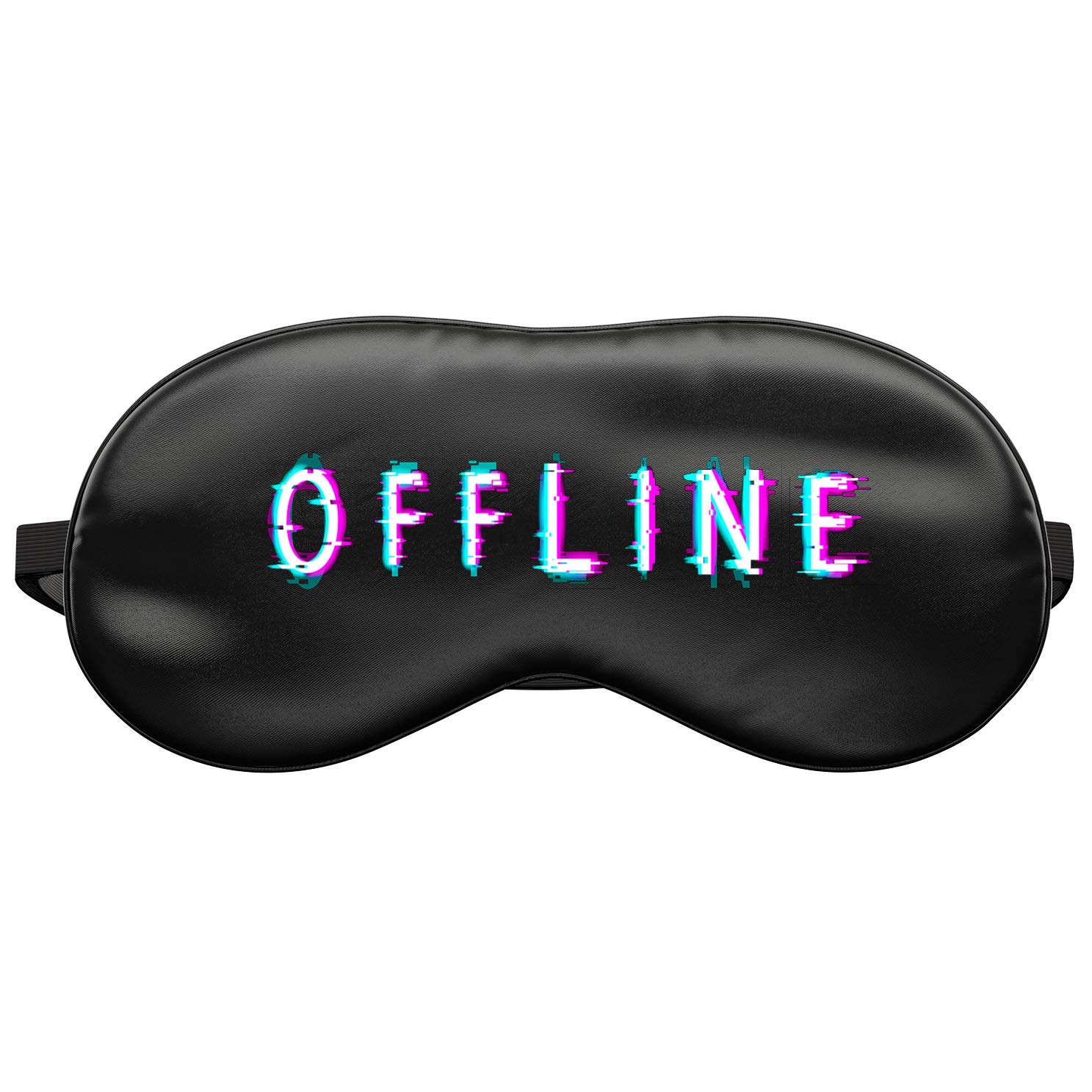 Funny Sleeping Eye Mask Soft Travel Blindfold Relax Cover Emoji Black Comic Eyes Offline 2 [042]