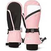 Caracaleap Winter Ski Mittens for Men Women Cold Weather- Warm Snowboard Mittens Gloves Waterproof Snow Sports Mitts Gloves