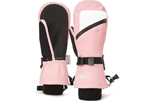 Caracaleap Winter Ski Mittens for Men Women Cold Weather- Warm Snowboard Mittens Gloves Waterproof Snow Sports Mitts Gloves