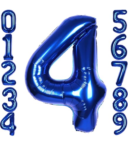 Kit Décoration Anniversaire Garçon - Ballon Chiffre 4 XXL + 33 Ballons Latex/aluminium - Thème Héros Rouge/jaune/bleu