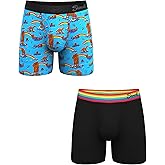 Shinesty Ball Hammock Boxer Briefs For Men Pack of 2 - Pouch Underwear For Men With Fly
