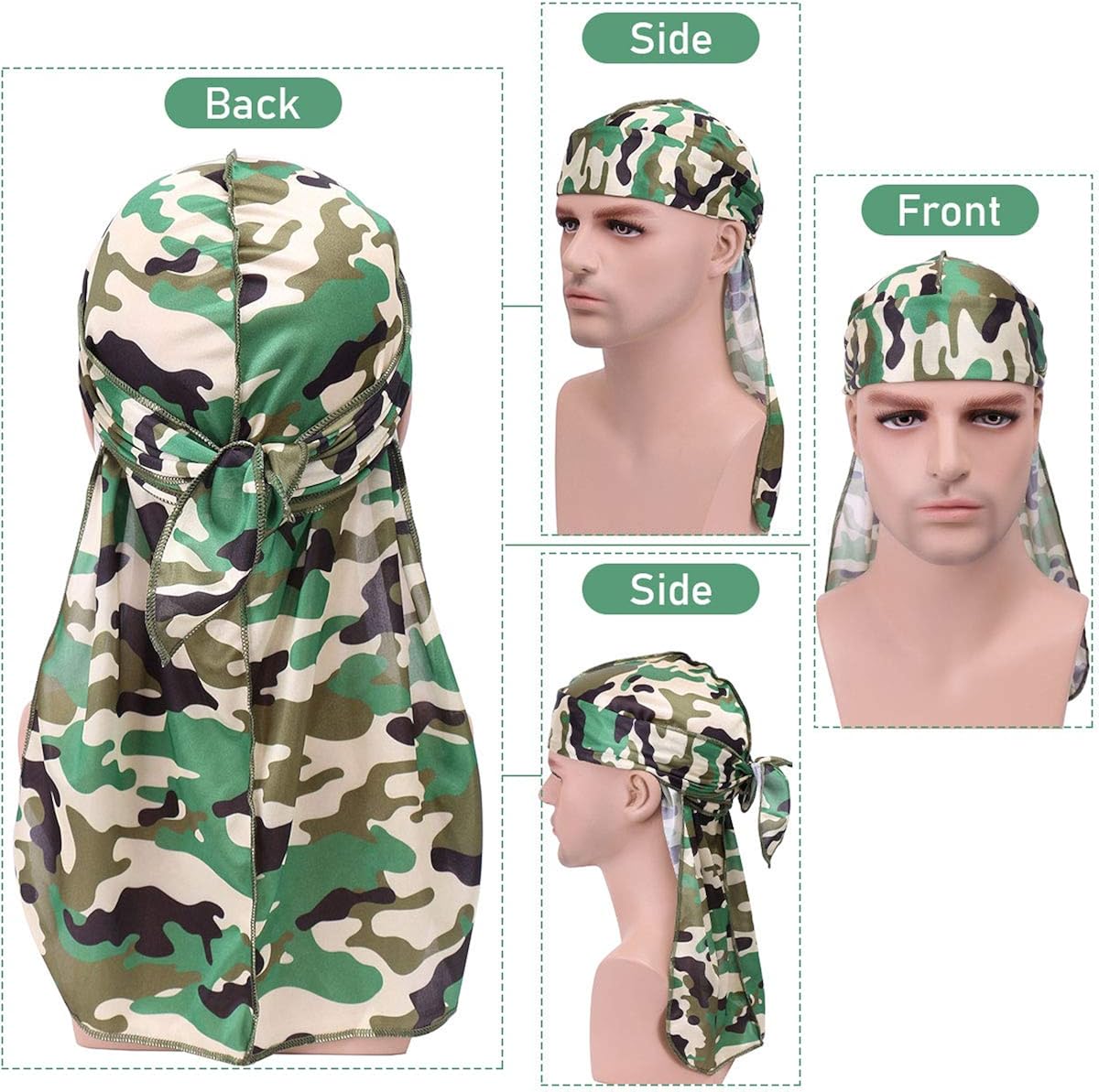 Durags for Men Women, Silky Velvet Du-rag for 360 Waves Multipack, Silky Durag 11 at  Men’s Clothing store