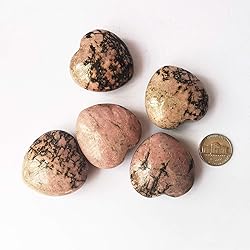 Bacatgem 1 Pcs Natural Rhodonite Palm Worry Carved