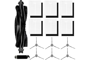 VACKING L50 L60 Replacement Parts Fit For Eufy L60, for Eufy L50, L50 SES(4000Pa), L60 SES(5000Pa), L60 Hybrid, G50 Hybrid Vacuum Accessories kit, 1 Roller Brush, 6 HEPA Filters, 6 Side Brushes, 1 Clean Tool
