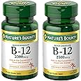 Nature's Bounty Vitamin B12 2500 mcg, Cellular Energy Support, for Energy Metabolism, Heart & Nervous System Health, 75 Quick Dissolve Tablets (Pack of 2)