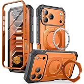 SUPCASE for iPhone 18 Pro Max Case/17 Pro Max Case, Glass Protector, Coral | Heavy Duty Protection, Camera Control Button, Magnetic Stand, Fit for MagSafe, Unicorn Beetle Grip Pro Full-Body Phone Case