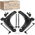 A-Premium Set of 8, Front Lower Control Arm, Sway Bar Link, Inner Outer Tie Rod End, Compatible with Mitsubishi Outlander 2007-2013, Lancer 2009-2017