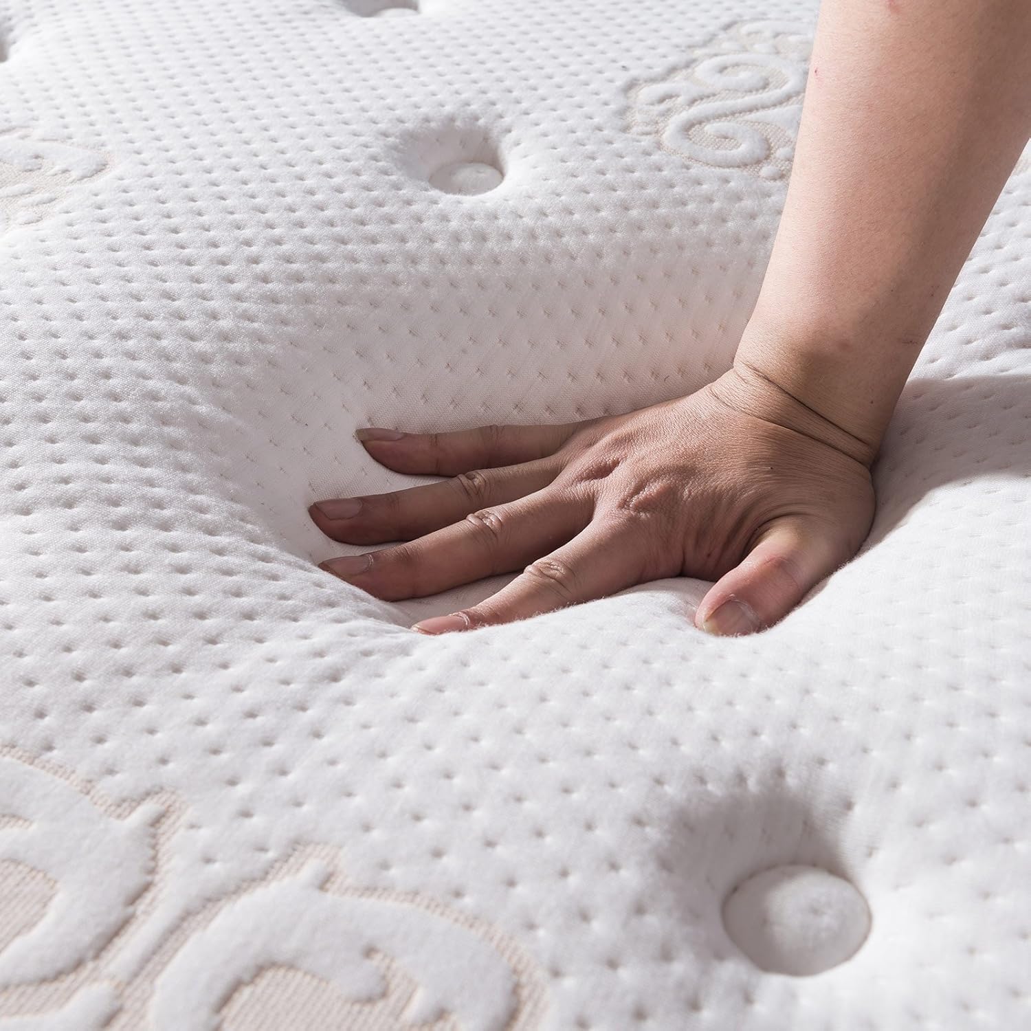 Jacia House Queen Mattress 11.4 Inch Pillow Top Pocket Spring Hybrid Mattress, Memory Foam Innerspring Firm Bed in a Bag