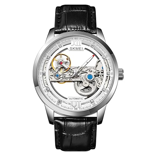 OEIPSMK Automatic Mechanical Watches for Men-Skeleton Watches