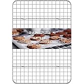 Rainspire Cooling Rack Stainless Steel, Heavy Duty Cooling Racks for Cooking and Baking, Oven Safe Wire Rack for Cooking, Baking Rack for Oven Cooking Fits Quarter Sheet Pan (1, 8.5" x 12")